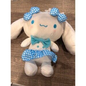 Sanrio Cinnamoroll Blue Gingham Maid Cafe Plush Doll - Read Desc